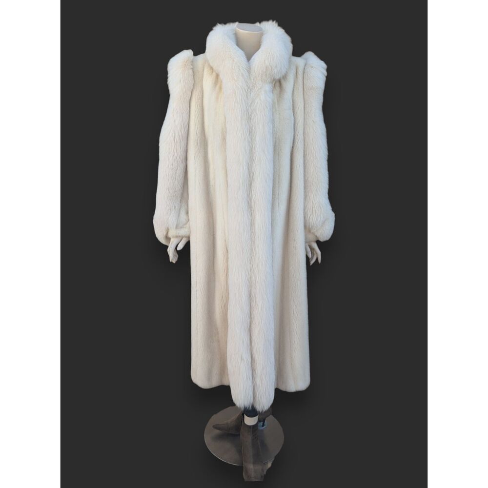 Light Mink Coat w/ Fox Trim (Christian Dior) -Large